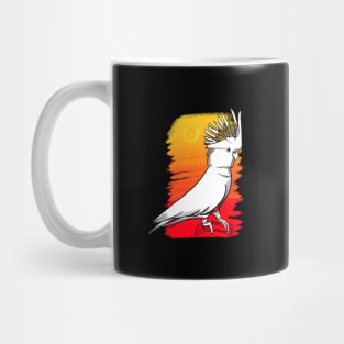 White cockatoo on sunset Mug